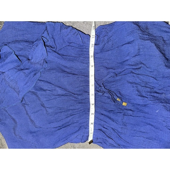 Toxik 3 NOS Women's Casual V-Neck Ruffle Romper Jumper Size Medium Navy - Picture 8 of 8